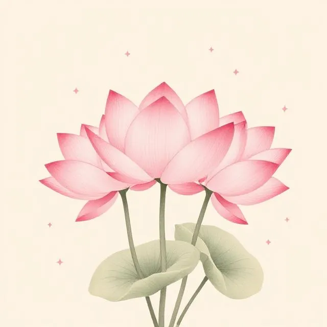 Pink Lotus Illustration