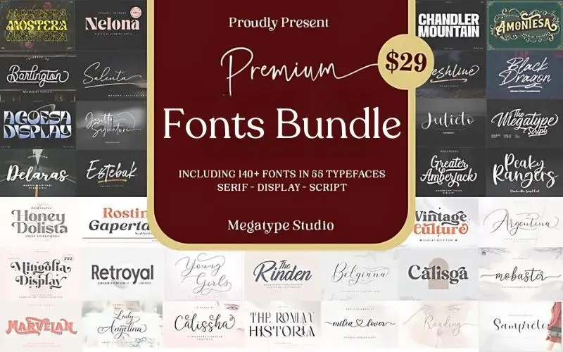 Premium fonts bundle