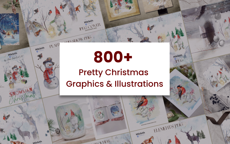 Pretty Christmas Graphics Bundle Feature Image
