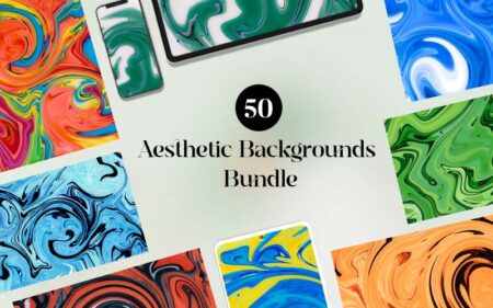 50 Aesthetic Backgrounds Bundle | Extended License