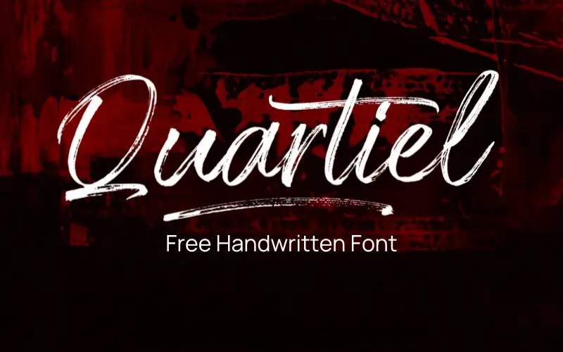 Quartiel - Free Handwritten Font