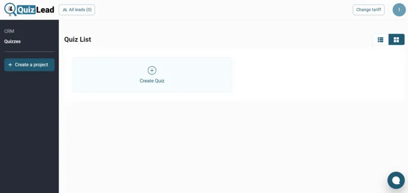 Quiz Dashboard, Quizlead, quiz maker
