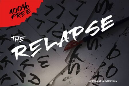 Relapse - A Handmade Free Font