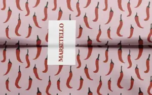 Red Chili pattern as print on paper