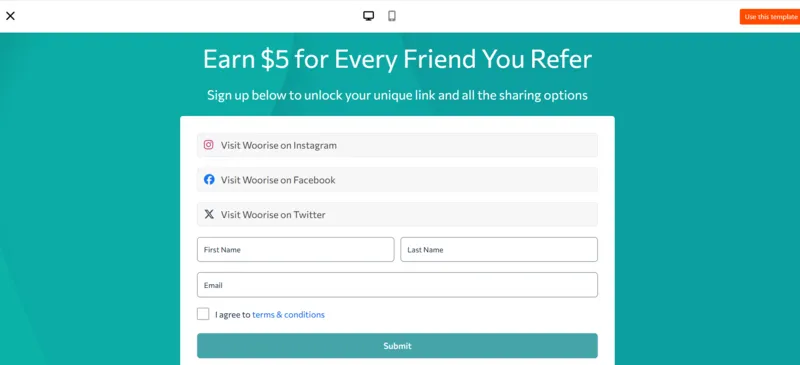 Refer A Friend Laed Generation Templates