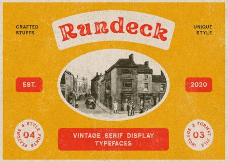 Rundeck - Vintage Free Font | Extended License