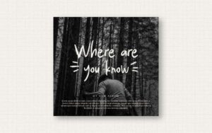 Text on a visual with Scratchy handwritten font