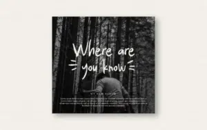 Text on a visual with Scratchy handwritten font