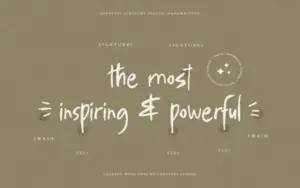 a quote written with Scratchy handwritten font