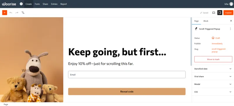 Scroll Triggered Popup Template