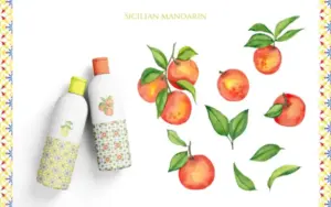 Sicilian mandarin patterns bundle