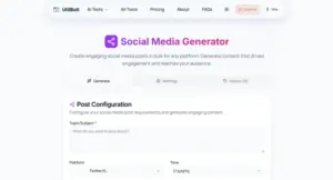 Social Media Generator, All AI Tools In One Website