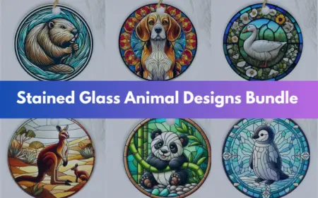 Stained Glass Animal Designs Bundle Feature Images