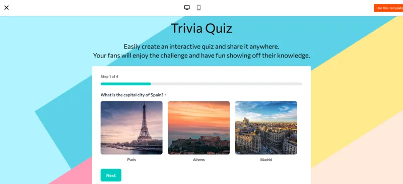Trivia Quiz Template