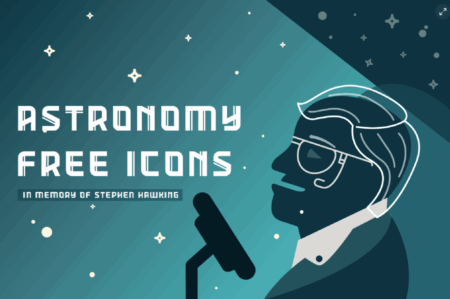 Free Astronomy Icons - In Memory of Stephen Hawking