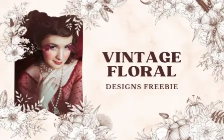 Vintage Floral Designs Freebie Feature Image