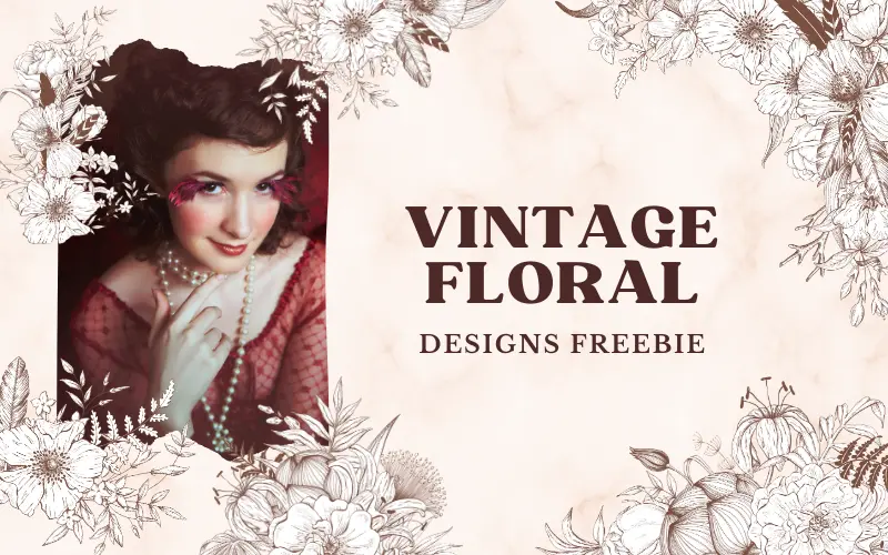 Vintage Floral Designs Freebie Feature Image