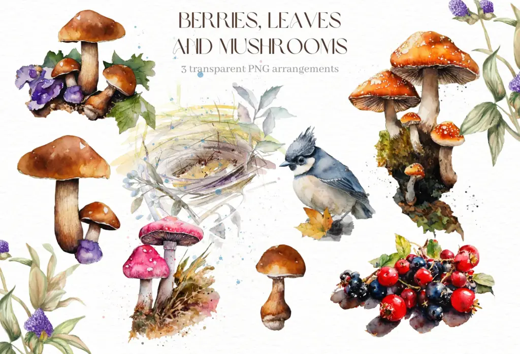 two vertical pre-made card designs featuring warm watercolor floral bouquets.