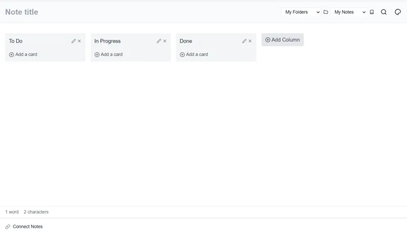 Weavernote - AI Notes Taker Kanban Board