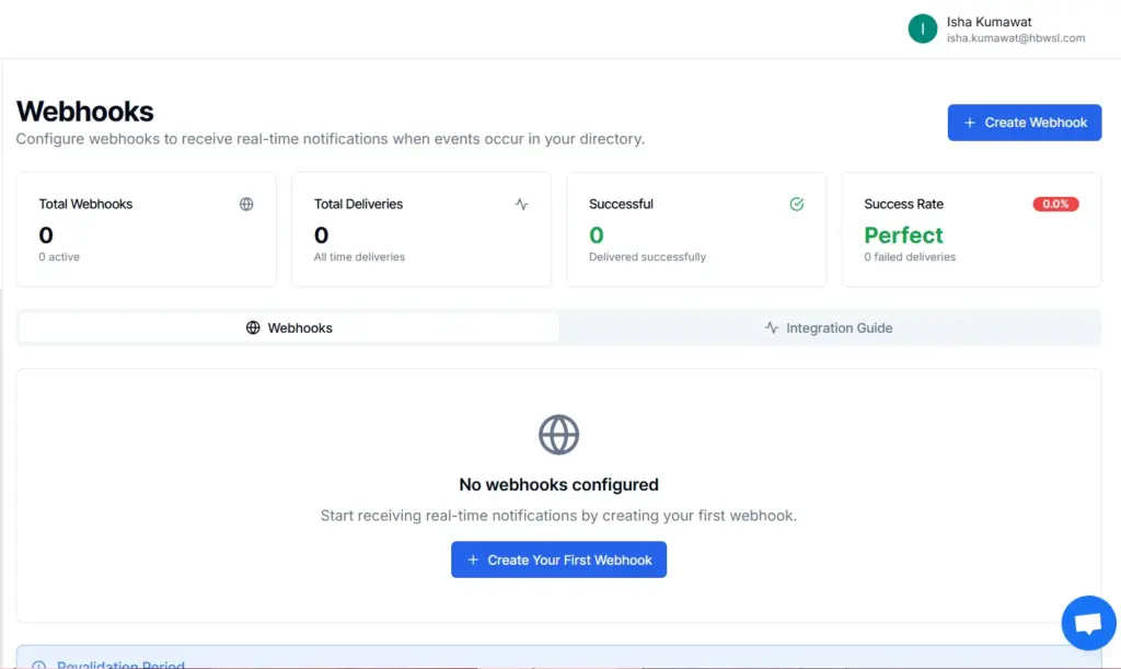 Webhooks , Directory website builder