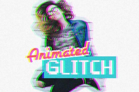 Free Animated Glitch Photoshop Action