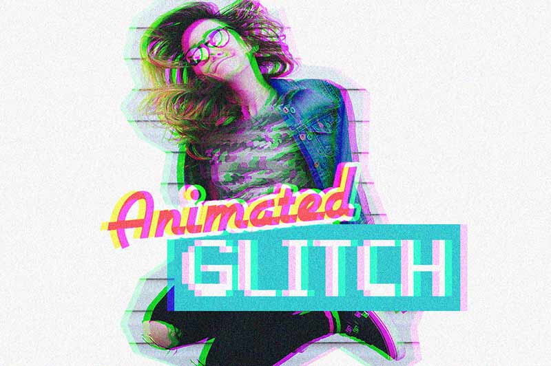 Free Animated Glitch Photoshop Action