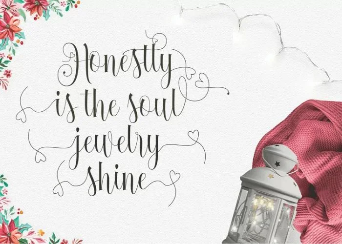 Lovely script font preview