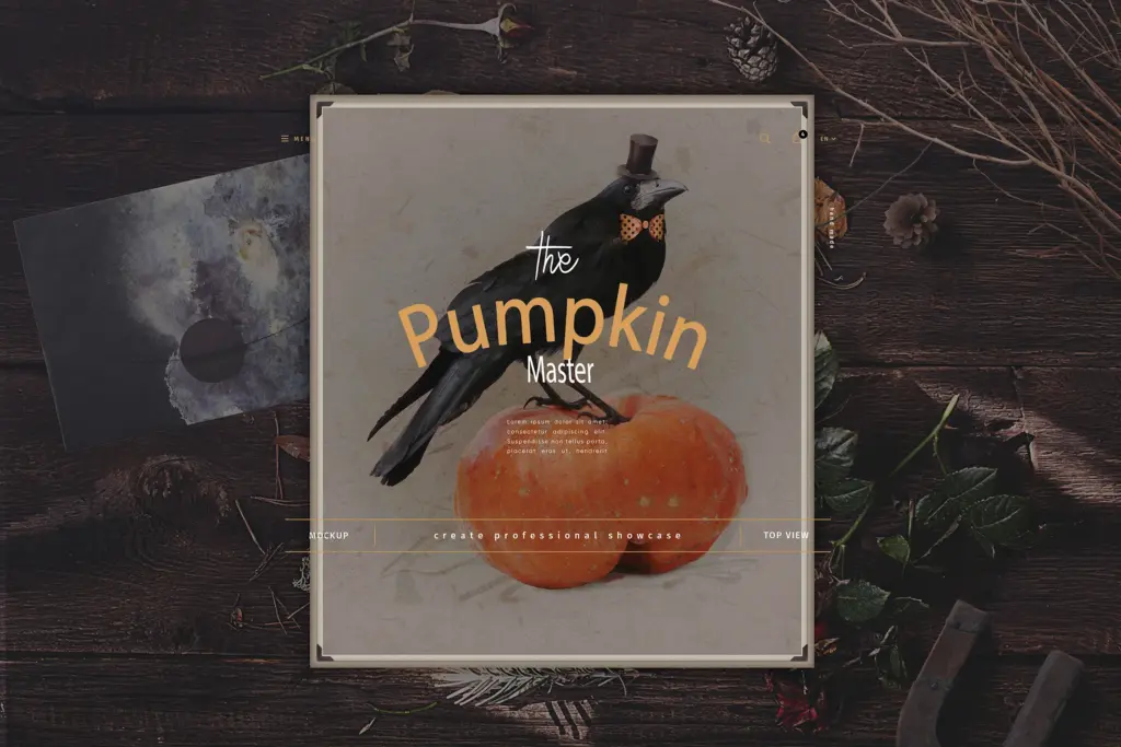 A flat lay shows a card mockup with a watercolor winter scene, featuring a snowy house and birds.