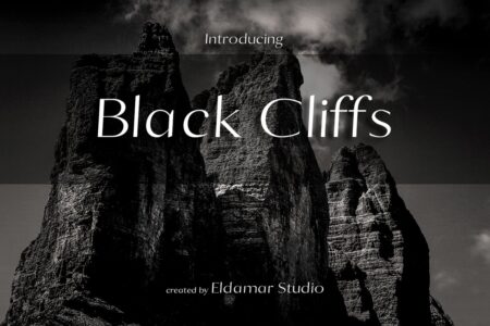 Black Cliffs Free Font - Extended Commercial license