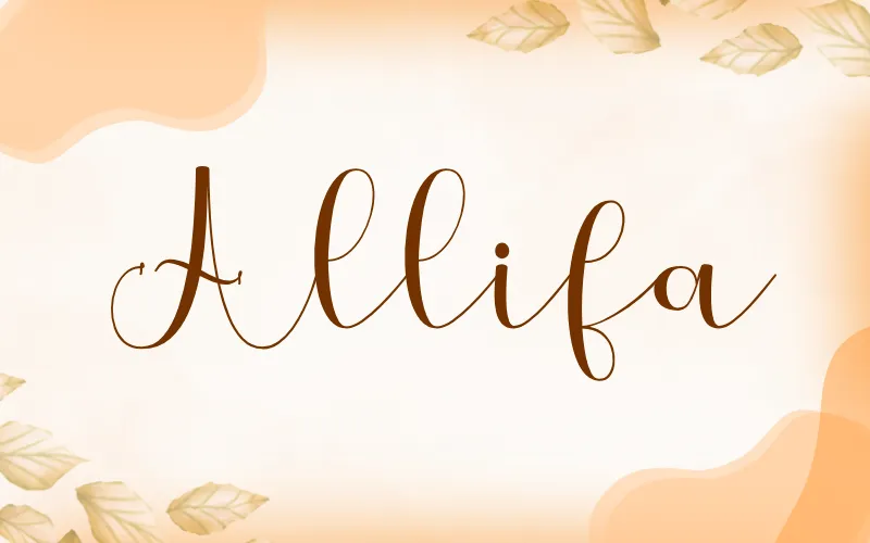 Allifa font from mega font collection