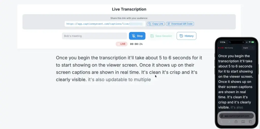 Caption My Event Real-Time AI Transcription
