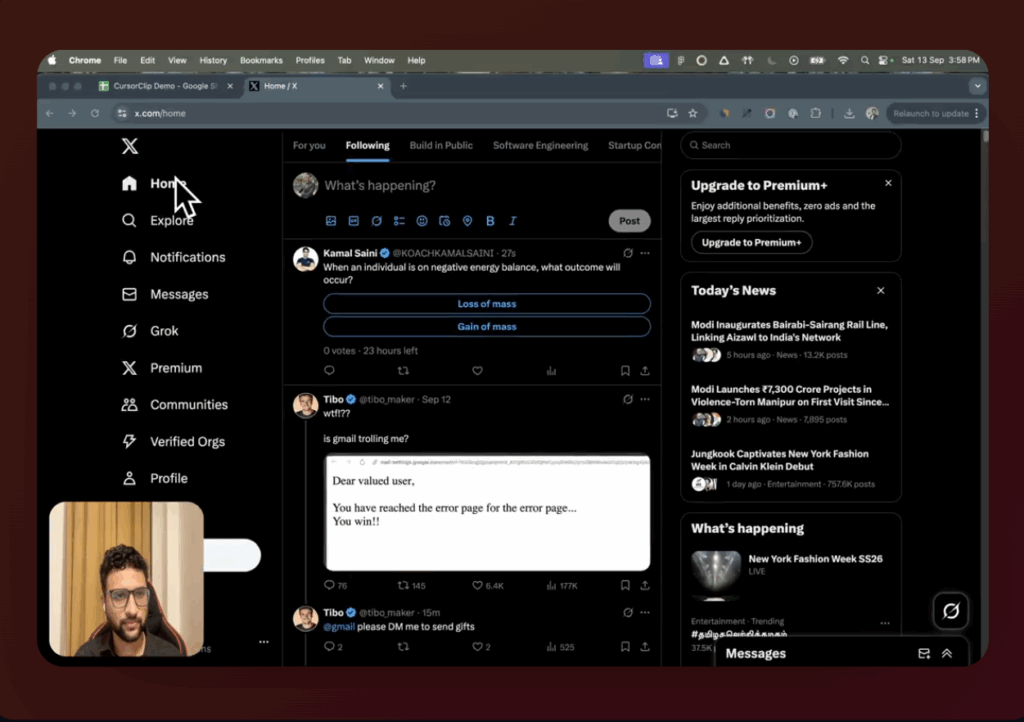 Camera Capture Feature of CursorClip - Screen Recorder App For Mac