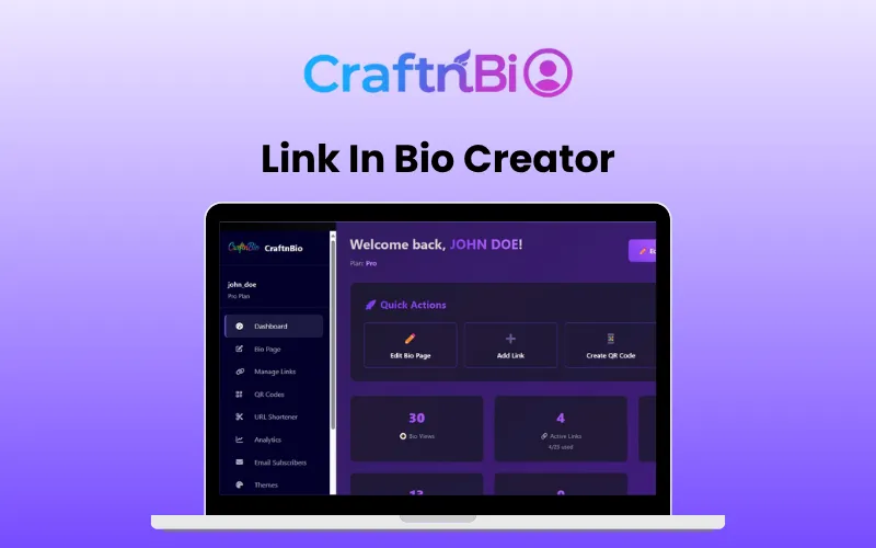 CraftnBio Link In Bio Creator Feature Image