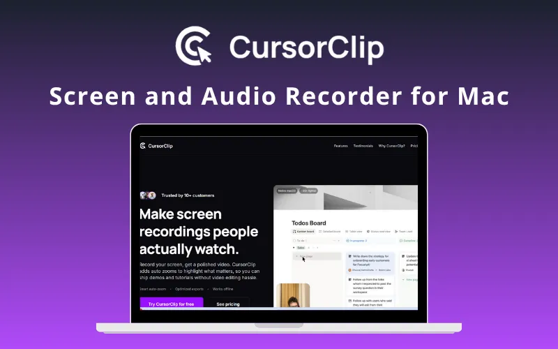 CursorClip Screen and Audio Recorder for Mac Feature Image