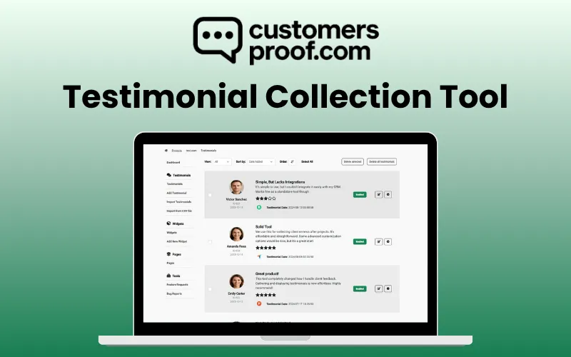 CustomersProof Testimonial Collection Tool Feature Image