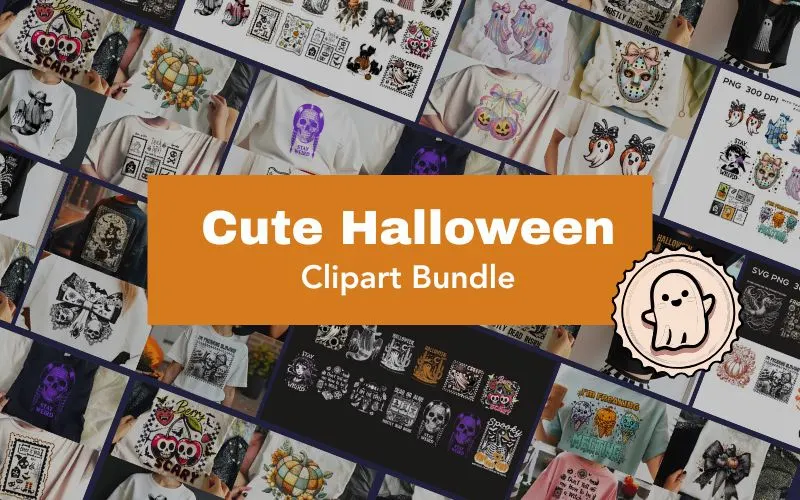 Cute Halloween Clipart Bundle Feature Image