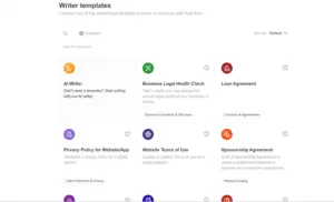 Document Generator Templates Interface