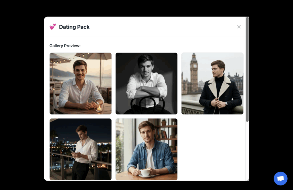 Gallery Preview In FlowPic Professional AI Headshot Generator