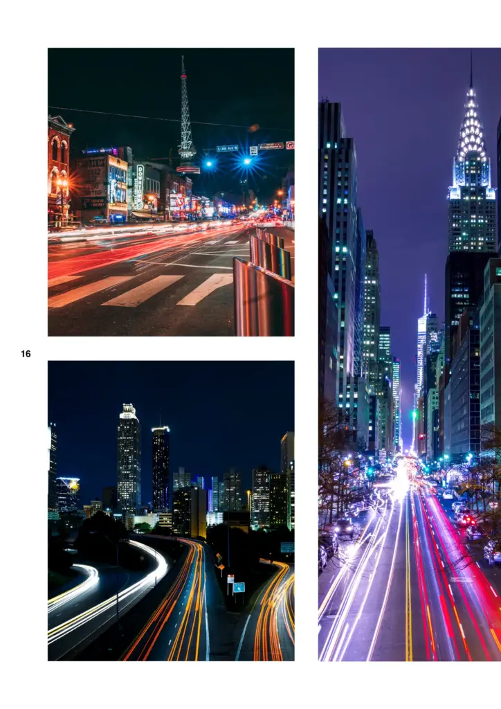 Three image collage template page