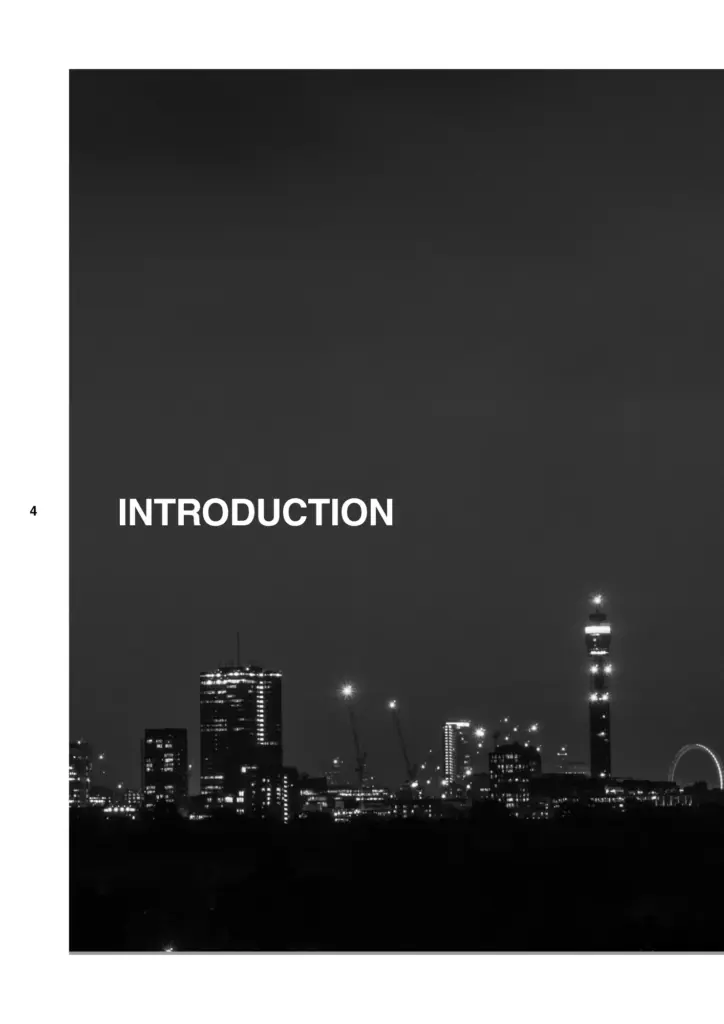 Introduction page Night skyline with Ferris wheel and tower lights