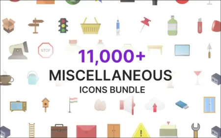 11000+ Miscellaneous Icons Bundle Feature Image
