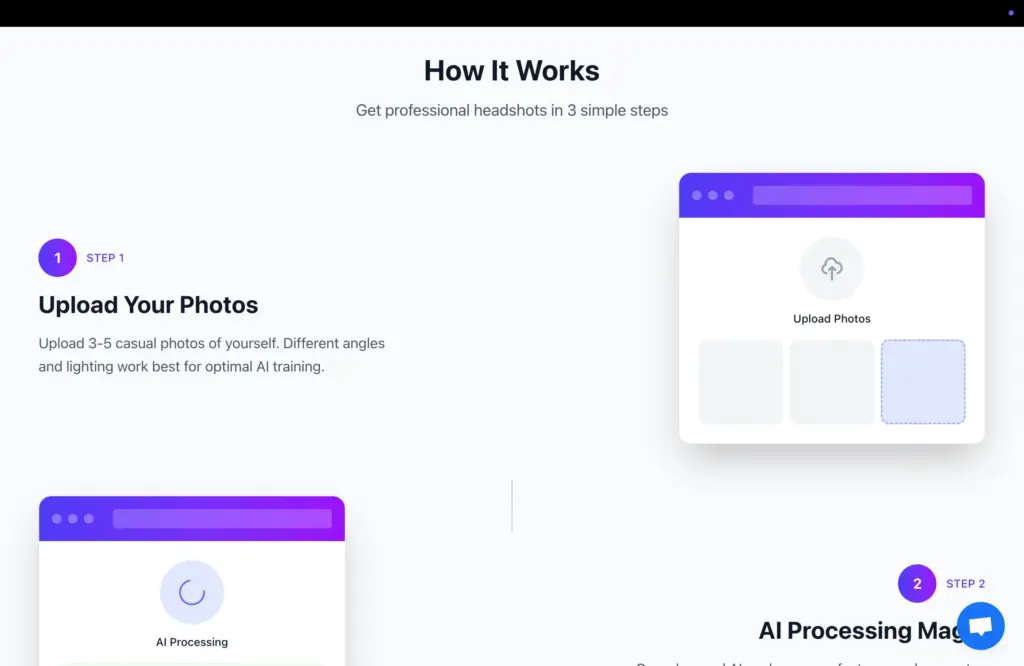 Upload images for headshots in FlowPic