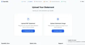 Upload PDF & Bank Statement Option Feature