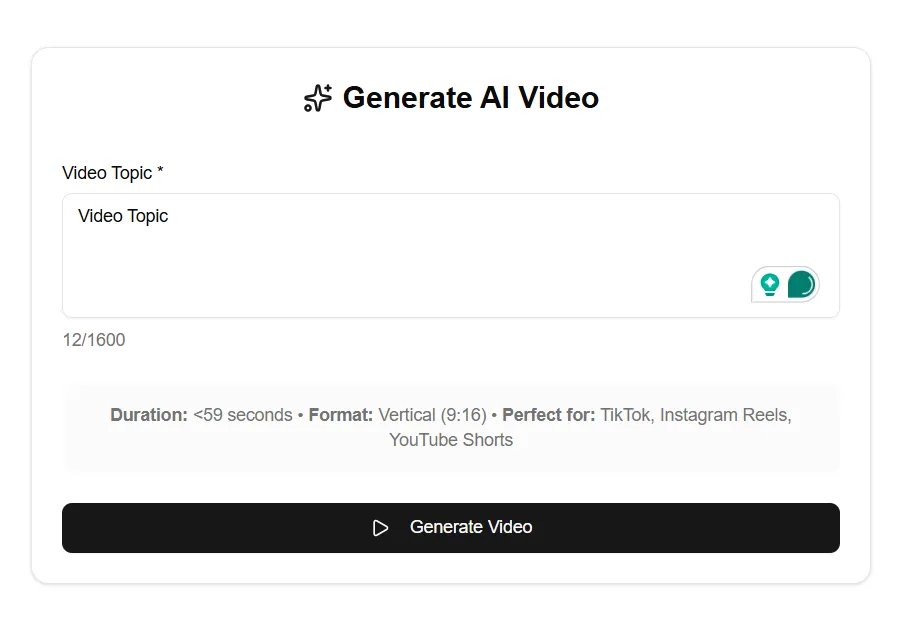 Video generation for Instagram, facebook, youtbe and traditional landscape format