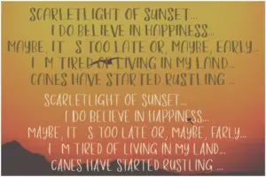 Quote written with Wild life Calligraphy Font