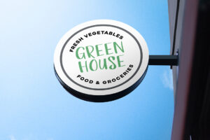 Vegetable Store Logo using Wild life Calligraphy Font