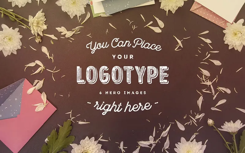 hero template with logo placement