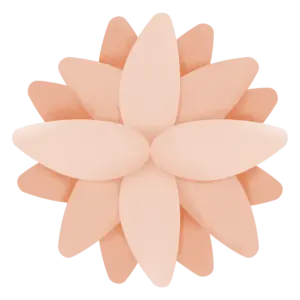 Peach colored flower clipart graphic