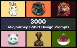 3000 Midjourney T-Shirt Design Prompts | Lifetime Access