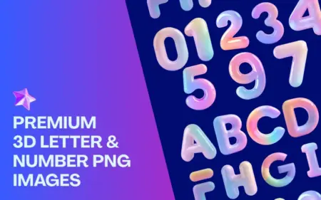 3D Letter And Number Images Bundle Feature Image